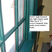 magnetic strip storm window frame