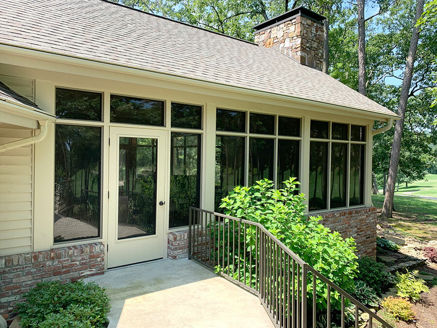 Screen Porch Turned Sun Room - Climate Seal Window Inserts How To Seal A Screened Porch